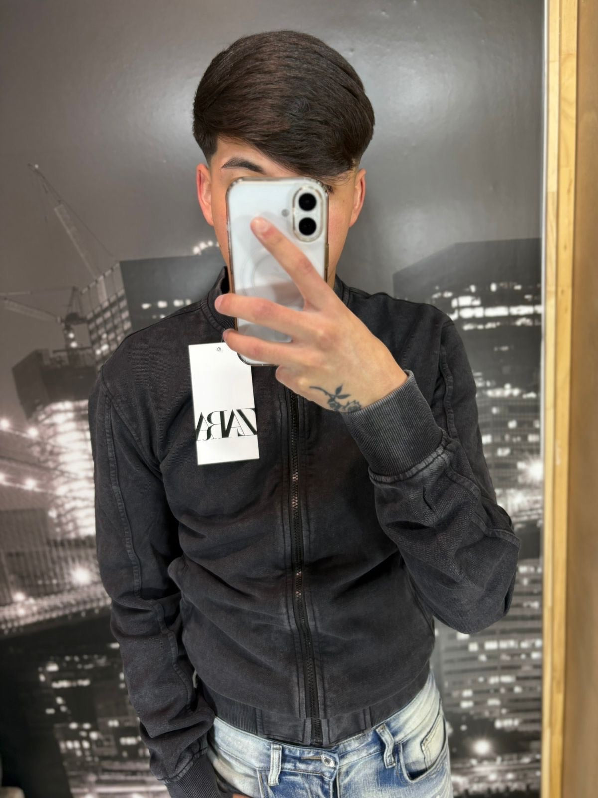 Bomber Style Zara Acid Wash