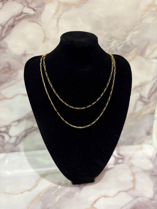 Cadena Triple Baño De Oro 18K